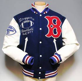 ヒューイット　袖革スタジャン